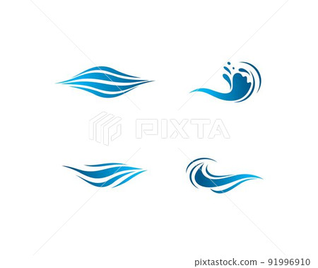 Wave symbol vector illustration design 91996910