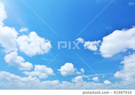 Summer blue sky and clouds 91997916