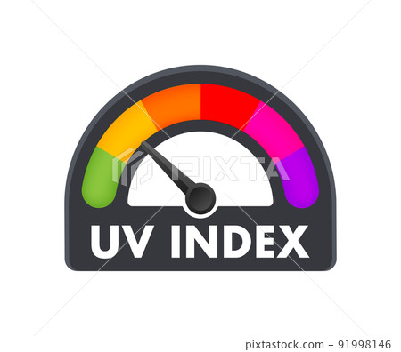 UV index level sun. numbers solar protection. Vector illustration. UV index level sun. numbers solar protection. Vector illustration. 91998146