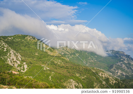 Beautiful view of the mountains of Montenegro and Skadar lake 91998536