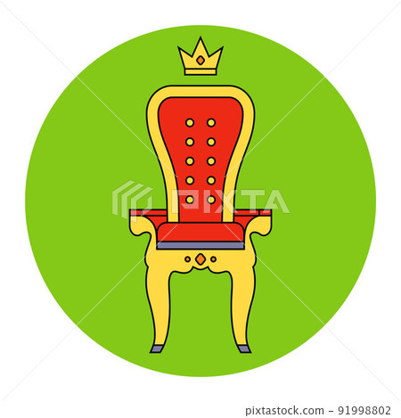 royal throne of gold and red velvet 91998802