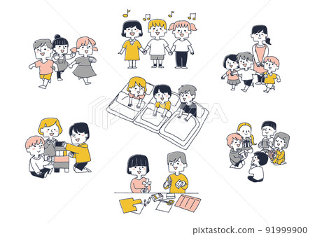 幼兒園的趣味遊戲 一群與成長共度時光的孩子 幼兒園的趣味遊戲 一群與成長共度時光的孩子 91999900