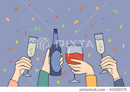 People holding glasses with drinks 92000076