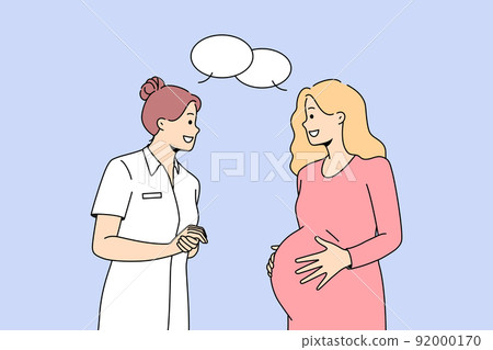 Doctor consult pregnant woman Doctor consult pregnant woman 92000170