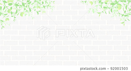 Leaf background ① (white brick, side) 92001503