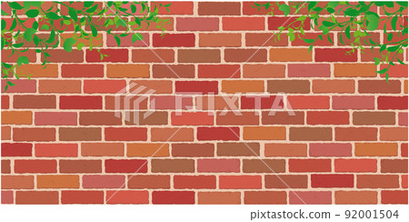 Leaf background ① (red brick, side) 92001504