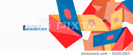 Creative geometric wallpaper. Abstract ribbon style line composition. Techno business template for wallpaper, banner, background or landing Creative geometric wallpaper. Abstract ribbon style line composition. Techno business template for wallpaper, banner, background or landing 92001883