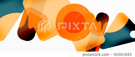 Line, triangle, square and circle primitive composition. Vector geometric minimal abstract background for wallpaper, banner, background, landing page Line, triangle, square and circle primitive composition. Vector geometric minimal abstract background for wallpaper, banner, background, landing page 92001885