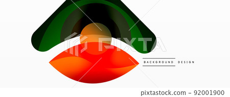 Abstract background with color geometric shapes. Beautiful minimal backdrop with round shapes circles and lines. Geometrical design. Vector illustration Abstract background with color geometric shapes. Beautiful minimal backdrop with round shapes circles and lines. Geometrical design. Vector illustration 92001900