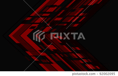 Abstract red black geometric arrow direction design modern futuristic technology background vector 92002095