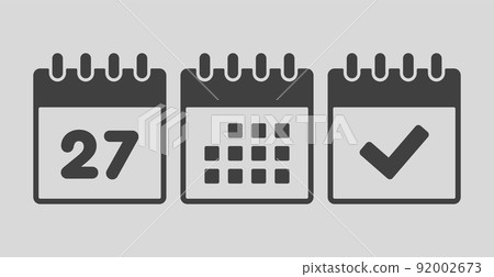 Vector icon page calendar number 27, agenda, done Vector icon page calendar number 27, agenda, done 92002673