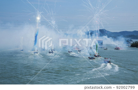 Fireworks Uldolmok Immortal Myeongryang Battle Reenactment Event Fireworks Uldolmok Immortal Myeongryang Battle Reenactment Event 92002799