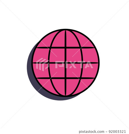 The Internet browser is an interface element of the old pc windows 90s. In retro vaporwave style. Vector illustration The Internet browser is an interface element of the old pc windows 90s. In retro vaporwave style. Vector illustration 92003321