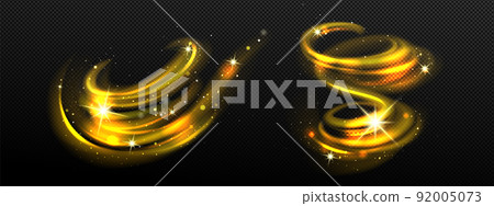 Magic spiral, twist effect with stars and sparkles 92005073