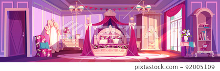 Luxury princess bedroom in royal palace 92005109