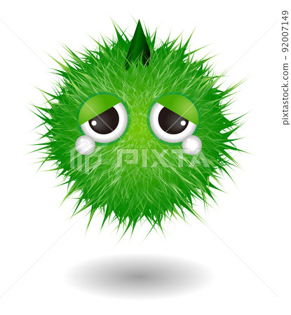 Cute cartoon fluffy monster character Cute cartoon fluffy monster character 92007149