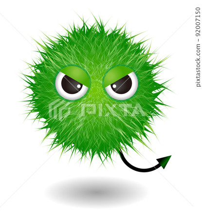 Cute cartoon fluffy monster character Cute cartoon fluffy monster character 92007150