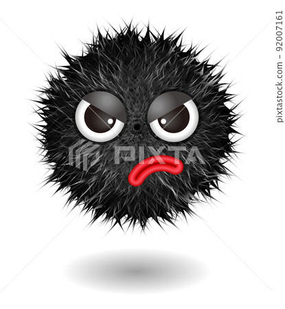 Cute cartoon fluffy monster character Cute cartoon fluffy monster character 92007161