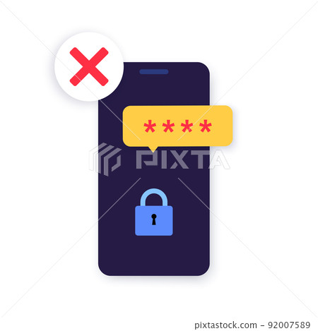 Wrong password concept 92007589