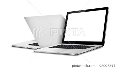 Laptop front and back side mockup Laptop front and back side mockup 92007851