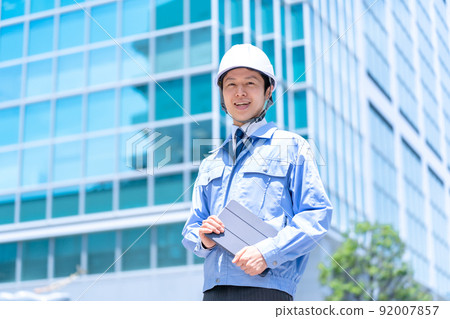 Men's work clothes helmet construction site tablet 92007857