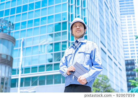 Men's work clothes helmet construction site tablet 92007859