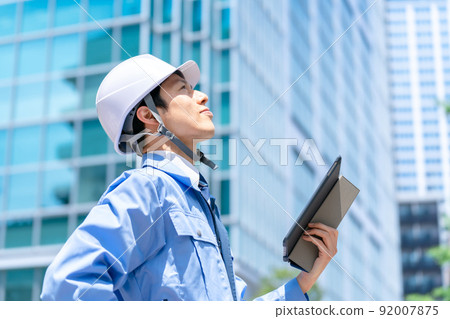 Men's work clothes helmet construction site tablet Men's work clothes helmet construction site tablet 92007875