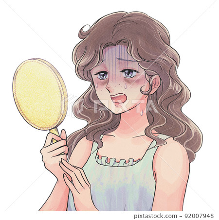 一個醒著的臉和棕熊休克的素顏女人 92007948