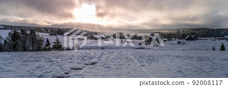 Wintertime landscape of Jizera Mountains 92008117
