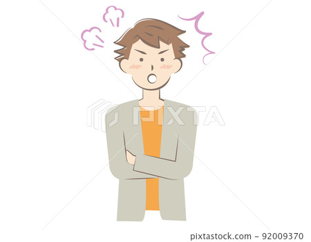 穿著便衣的憤怒的年輕人 穿著便衣的憤怒的年輕人 92009370