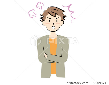 穿著便衣的憤怒的年輕人 穿著便衣的憤怒的年輕人 92009371