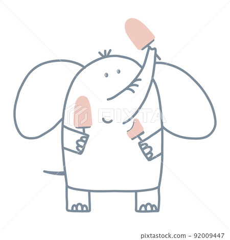 Cute outlined jungle and woodland animal for kids. Coloring vector illustration set. Cute outlined jungle and woodland animal for kids. Coloring vector illustration set. 92009447