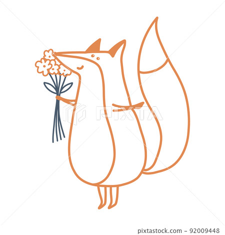 Cute outlined jungle and woodland animal for kids. Coloring vector illustration set. Cute outlined jungle and woodland animal for kids. Coloring vector illustration set. 92009448