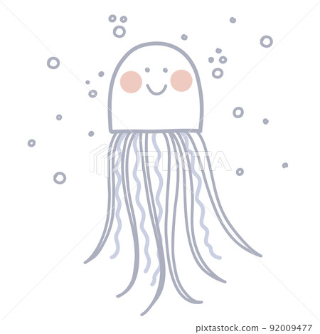 Cute outlined jungle and woodland animal for kids. Coloring vector illustration set. 92009477