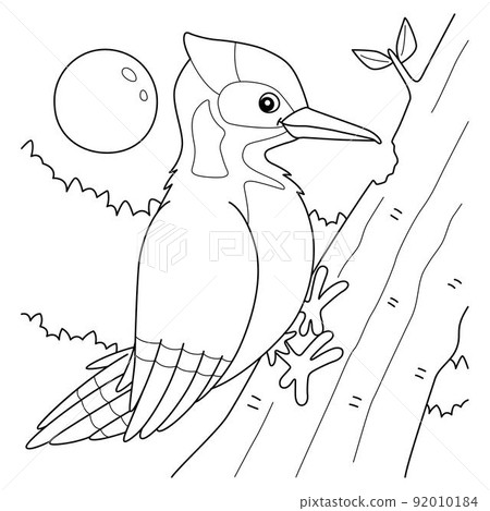 woodpecker coloring pages