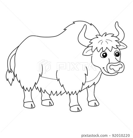 Yak Animal Coloring Page for Kids 92010220