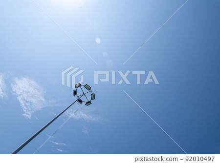 High pole spotlight, with many bulbs 92010497
