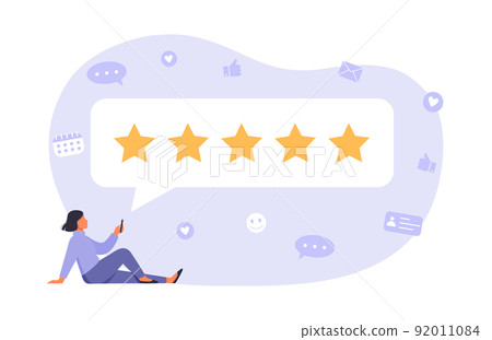 Customer satisfaction assessment concept. Customer satisfaction assessment concept. 92011084