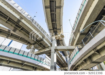 Metropolitan Expressway junction where many roads meet (expressway image) 92011398