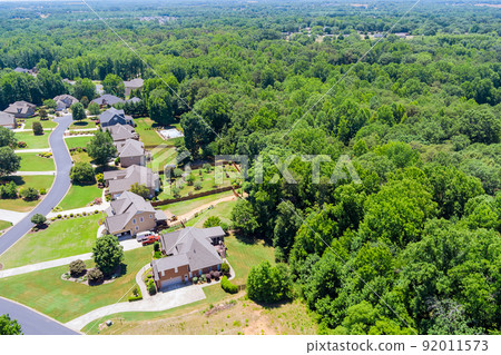 Boiling Springs a small town of above aerial view sleeping area in South Carolina US Boiling Springs a small town of above aerial view sleeping area in South Carolina US 92011573