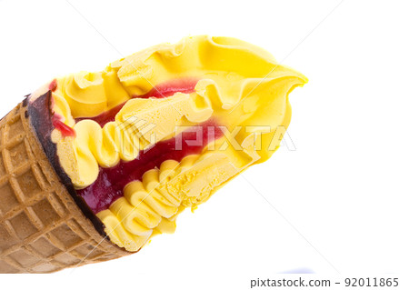 ice cream in waffle cone isolated ice cream in waffle cone isolated 92011865