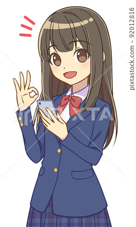 Blazer girl with a smartphone OK 92012816