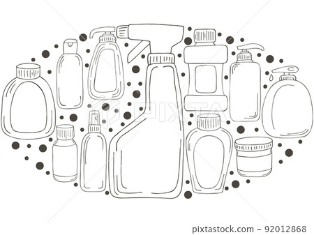Monochrome medical illustrations. Coloring pages, black and white 92012868