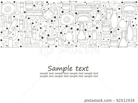 Monochrome medical illustrations. Coloring pages, black and white 92012916