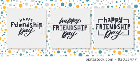 Friendship day vector illustration with text and elements for celebrating friendship day 2022 92013477