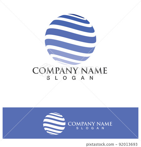 World globe logo and symbol vector eps10 World globe logo and symbol vector eps10 92013693