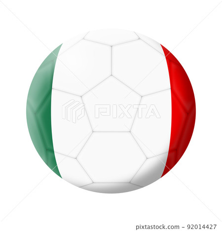 Italy soccer ball football illustration isolated on white with clipping path 92014427