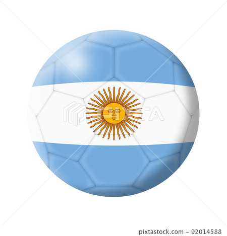 Argentina soccer ball football illustration isolated on white with clipping path 92014588