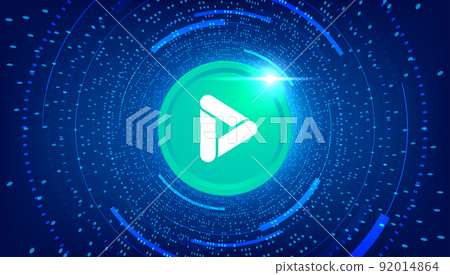 PLA coin banner. PLA coin cryptocurrency concept banner background. PLA coin banner. PLA coin cryptocurrency concept banner background. 92014864