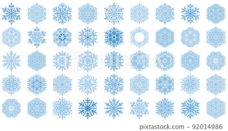 Set of Round Vector Snowflakes With Winter Ornament. Collection of Snowflakes in Different Styles Set of Round Vector Snowflakes With Winter Ornament. Collection of Snowflakes in Different Styles 92014986
